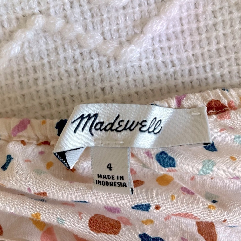 Madewell Terrazo Print Tie Front Top - Picture 4 of 4